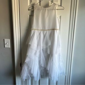 White flower girl dress